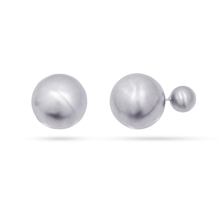 Women's Earrings Spheres Matt Sunstone CPE890  Anartxy Steel 316L
